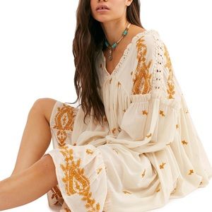 knee length dresses for ladies Free People Haven Midi Dress BlackCombo / M main image 1